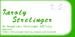 karoly strelinger business card